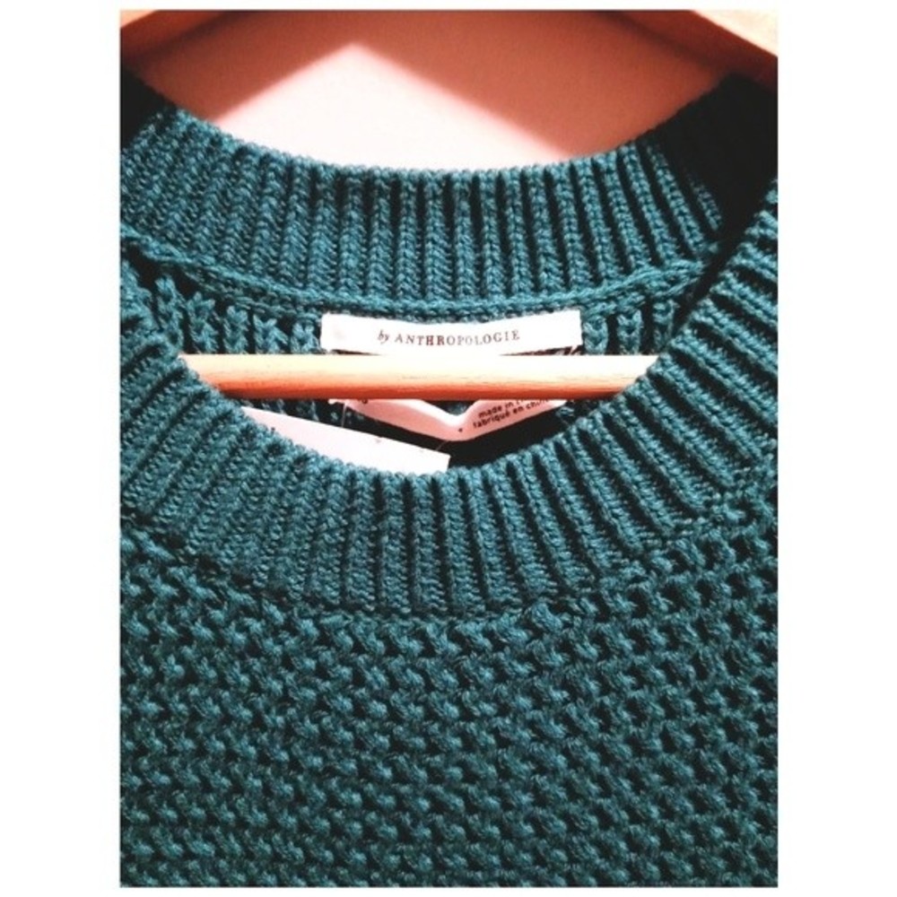 Anthropologie Turquoise Sleeveless Sweater - Picture 3 of 5